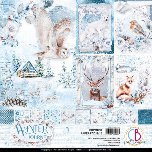 Stamperia Winter Valley 12 x 12 Scrapbook Paper Cards — Lena Treasure Box