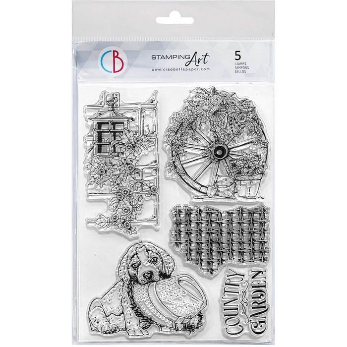 Ciao Bella Farmhouse Garden Country Life "6 x 8" Clear Stamp Set