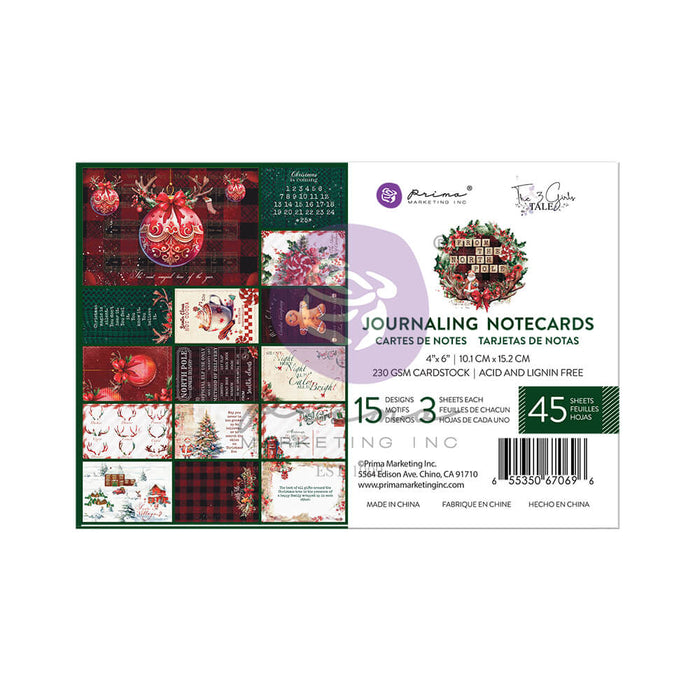 Prima Marketing From The North Pole  4" x 6" Journaling Cards