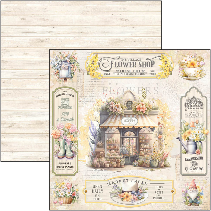 Ciao Bella Flower Shop 8" x 8" Scrapbooking Paper Set