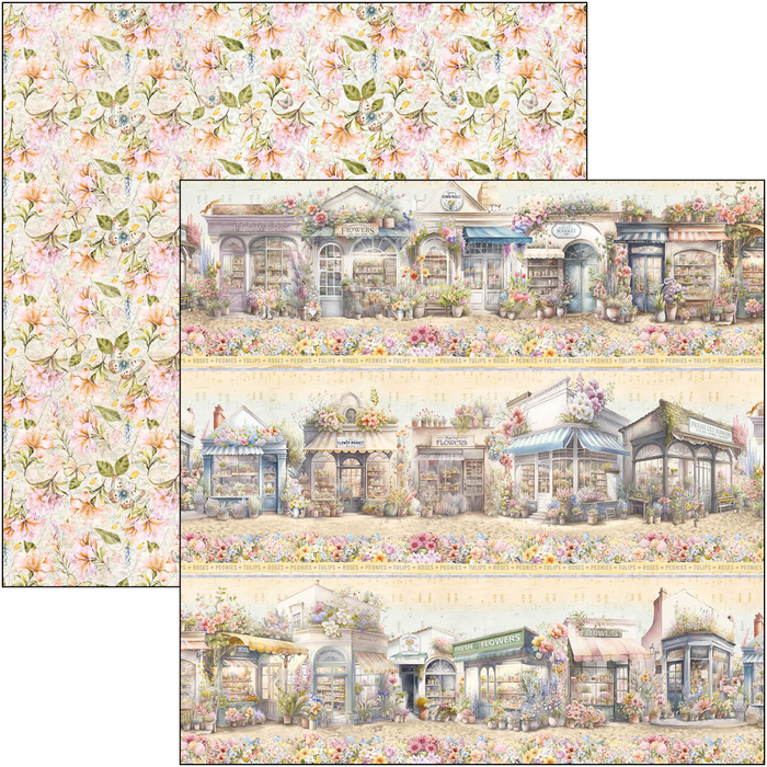 Ciao Bella Flower Shop 8" x 8" Scrapbooking Paper Set