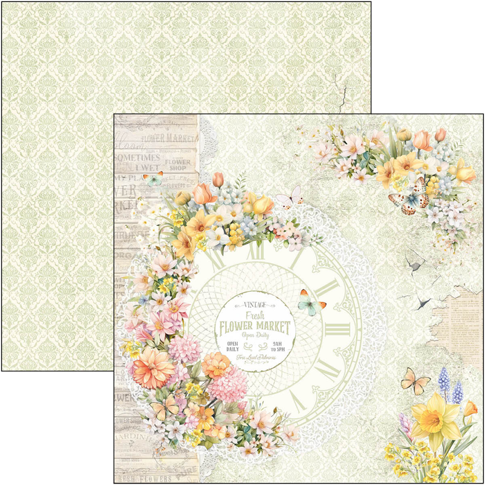 Ciao Bella Flower Shop 8" x 8" Scrapbooking Paper Set