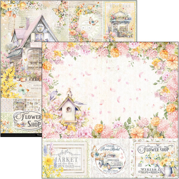 Ciao Bella Flower Shop 12" x 12" Scrapbooking Paper Set