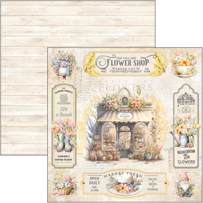 Ciao Bella Flower Shop 12" x 12" Scrapbooking Paper Set