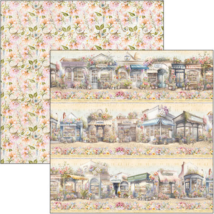 Ciao Bella Flower Shop 12" x 12" Patterns Scrapbooking Paper Set