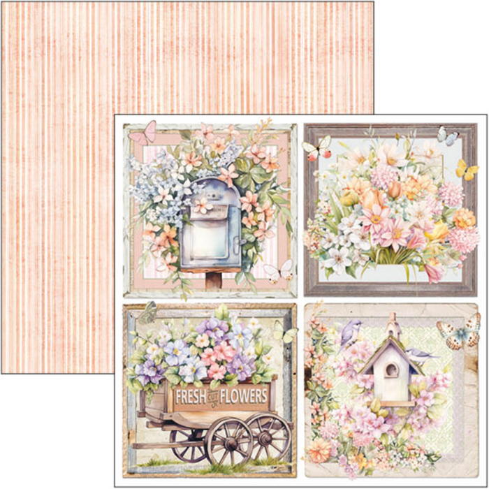 Ciao Bella Flower Shop 12" x 12" Patterns Scrapbooking Paper Set