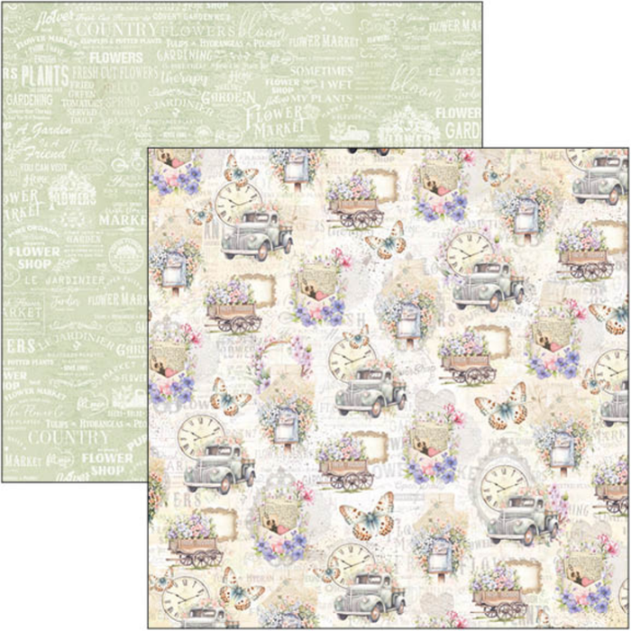 Ciao Bella Flower Shop 12" x 12" Patterns Scrapbooking Paper Set