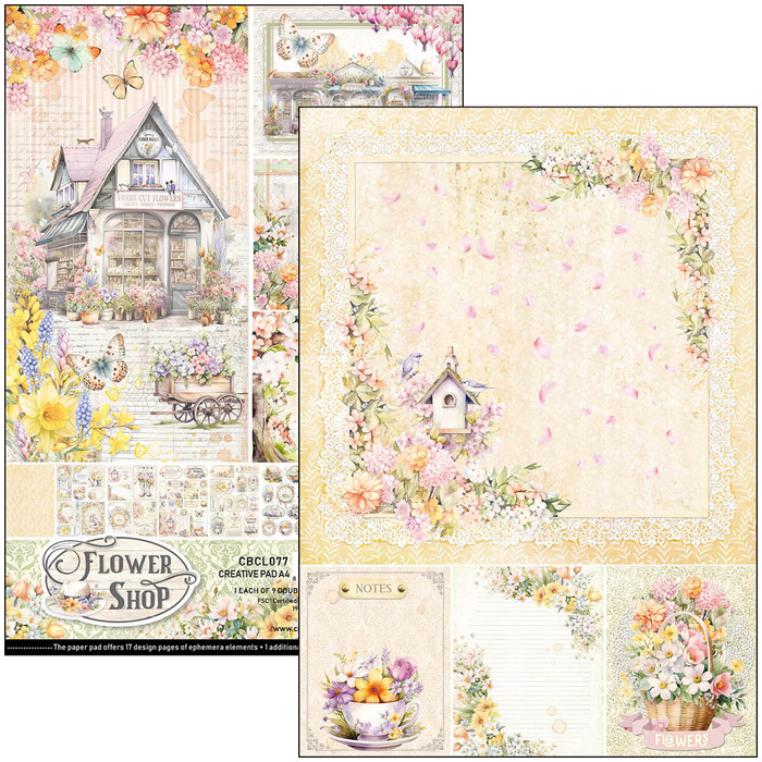 Ciao Bella Flower Shop A4 Scrapbooking Paper Set