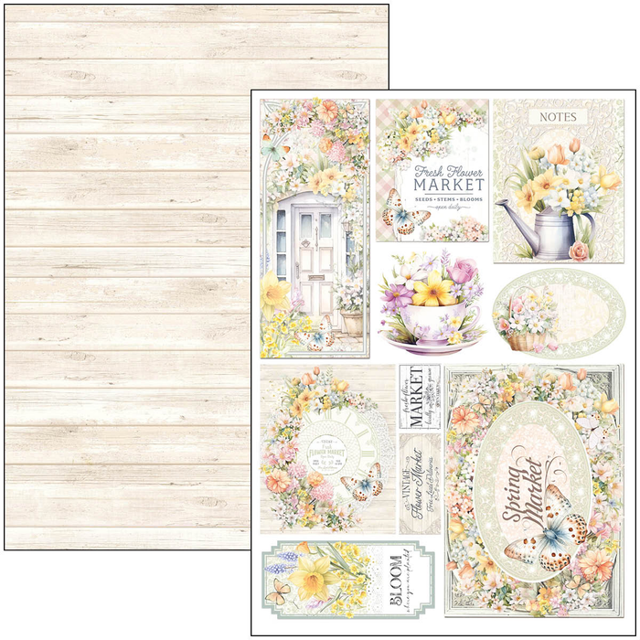 Ciao Bella Flower Shop A4 Scrapbooking Paper Set