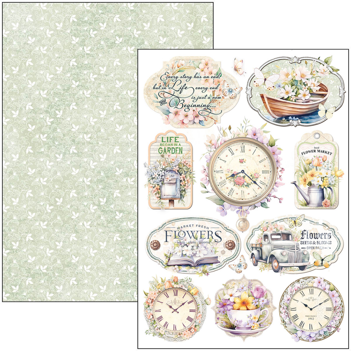 Ciao Bella Flower Shop A4 Scrapbooking Paper Set