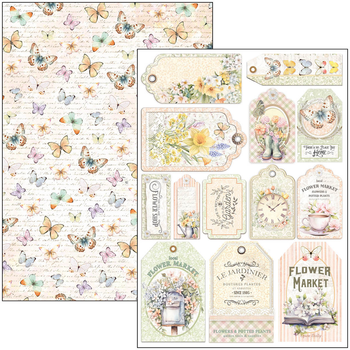 Ciao Bella Flower Shop A4 Scrapbooking Paper Set