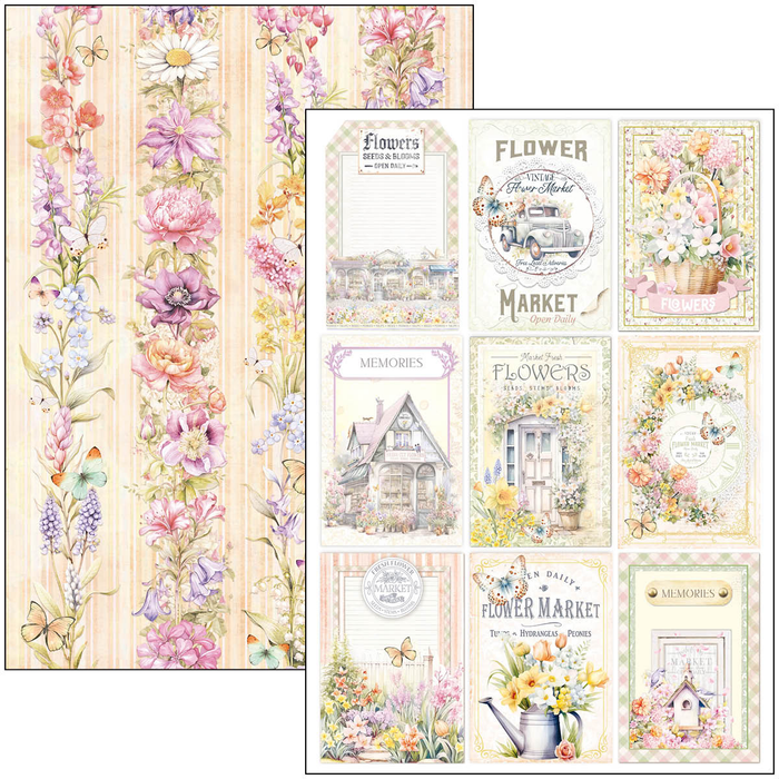 Ciao Bella Flower Shop A4 Scrapbooking Paper Set