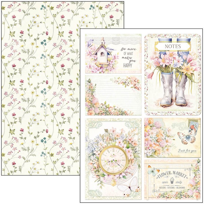 Ciao Bella Flower Shop A4 Scrapbooking Paper Set