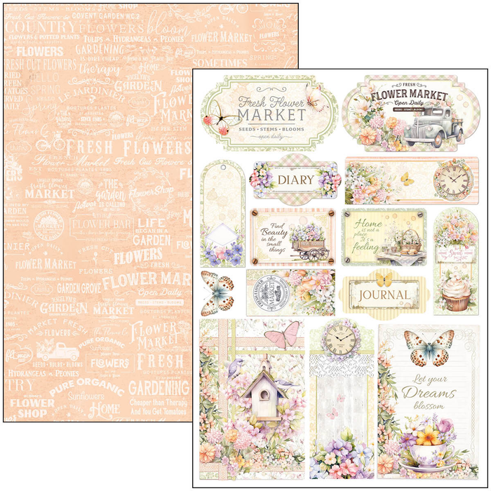 Ciao Bella Flower Shop A4 Scrapbooking Paper Set