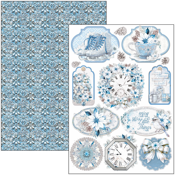 Ciao Bella Elegance Of Blue A4 Scrapbooking Paper Set