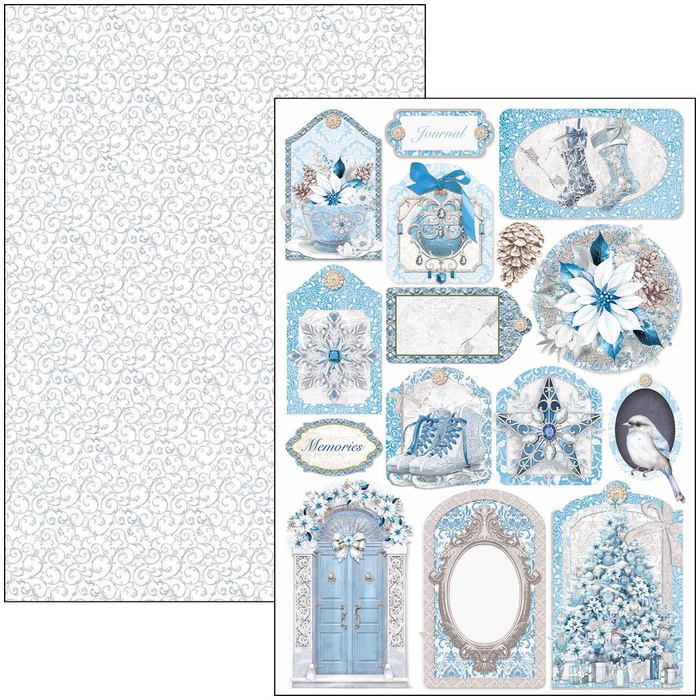 Ciao Bella Elegance Of Blue A4 Scrapbooking Paper Set