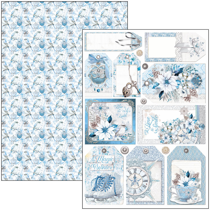 Ciao Bella Elegance Of Blue A4 Scrapbooking Paper Set