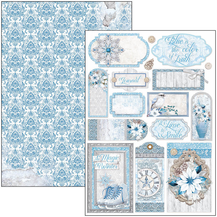 Ciao Bella Elegance Of Blue A4 Scrapbooking Paper Set