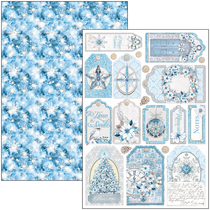 Ciao Bella Elegance Of Blue A4 Scrapbooking Paper Set