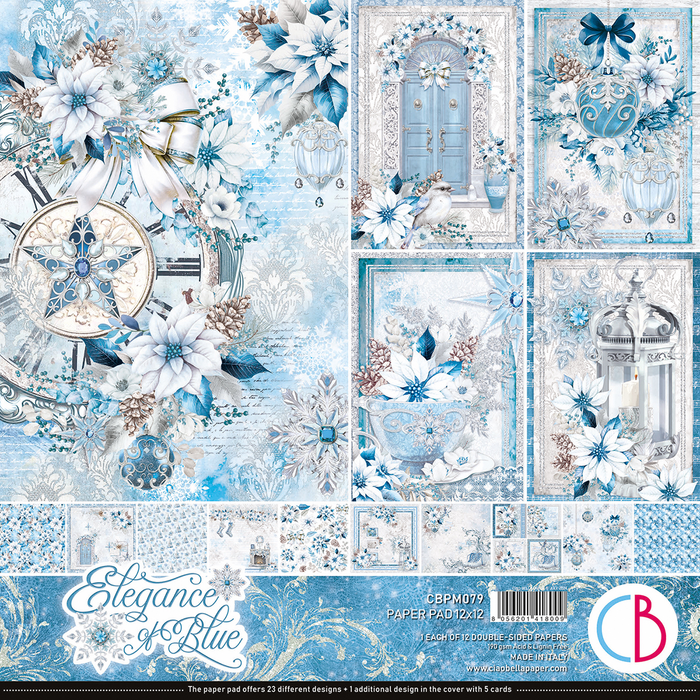 Ciao Bella Elegance Of Blue 12" x 12" Scrapbooking Paper Set