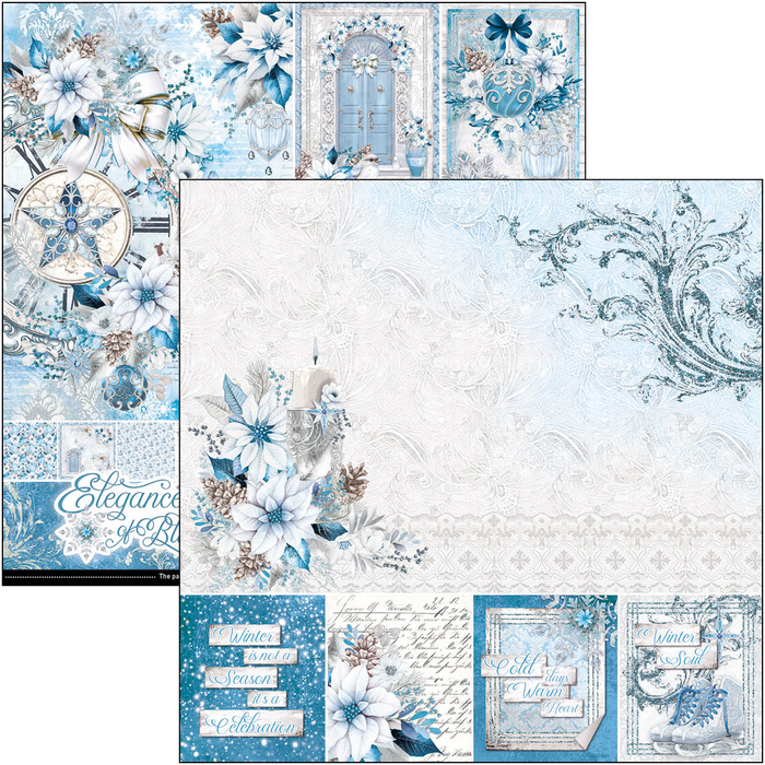 Ciao Bella Elegance Of Blue 12" x 12" Scrapbooking Paper Set