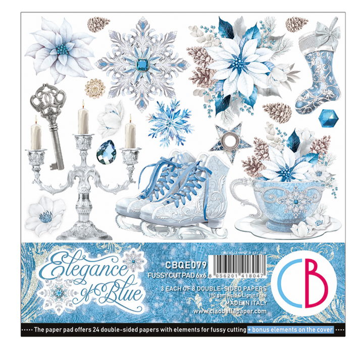 Ciao Bella Elegance Of Blue 6" x 6" Fussy Cut Pad