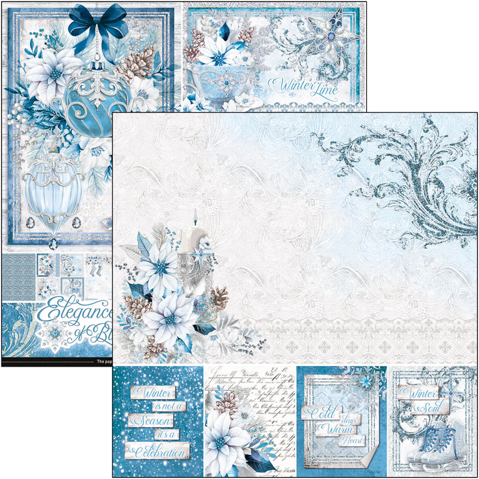 Ciao Bella Elegance Of Blue 8" x 8" Scrapbooking Paper Set