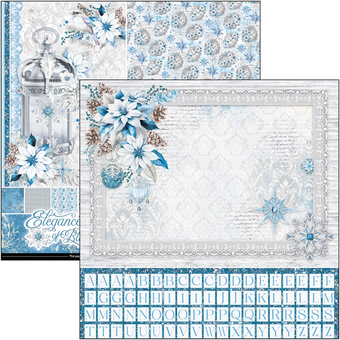 Ciao Bella Elegance Of Blue 12" x 12" Patterns Scrapbooking Paper Set