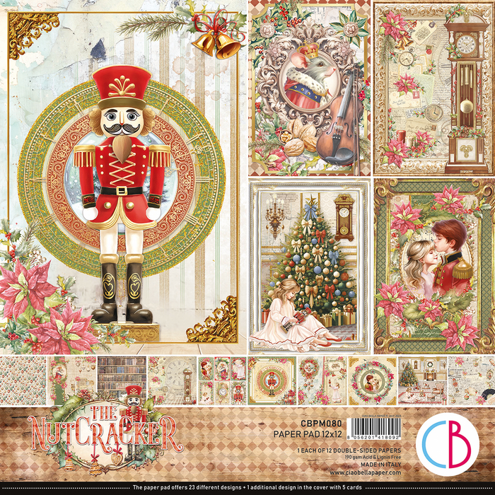 Ciao Bella The Nutcracker 12" x 12" Scrapbooking Paper Set