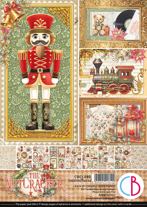 Ciao Bella The Nutcracker A4 Scrapbooking Paper Set