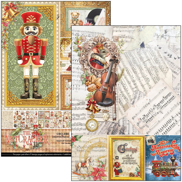 Ciao Bella The Nutcracker A4 Scrapbooking Paper Set