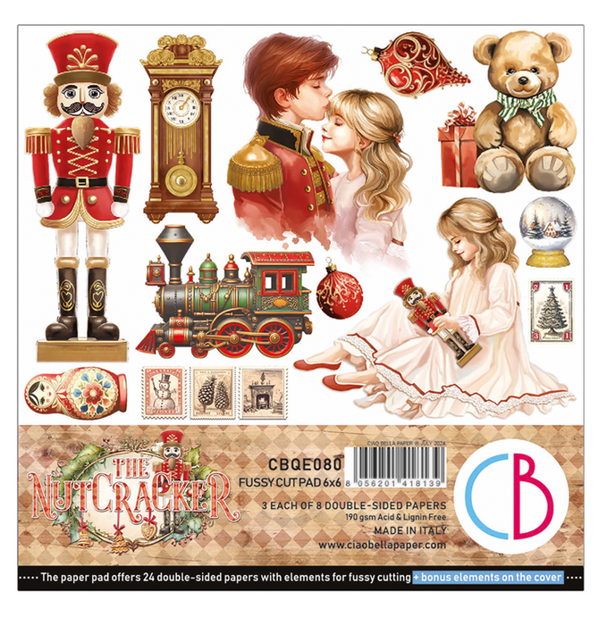 Ciao Bella The Nutcracker 6" x 6" Fussy Cut Pad