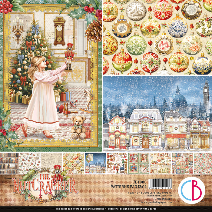 Ciao Bella The Nutcracker 12" x 12" Patterns Scrapbooking Paper Set