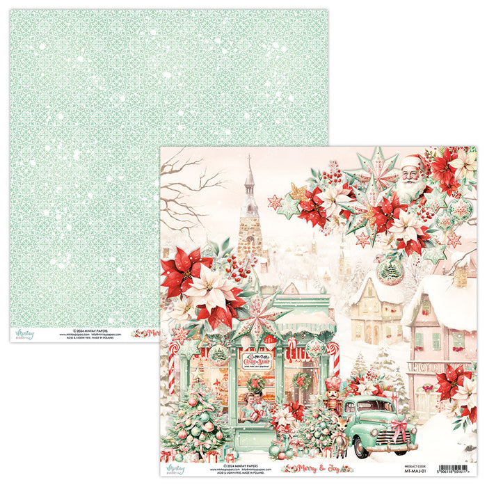 Mintay Merry & Joy 12" x"12 Scrapbooking Paper Set