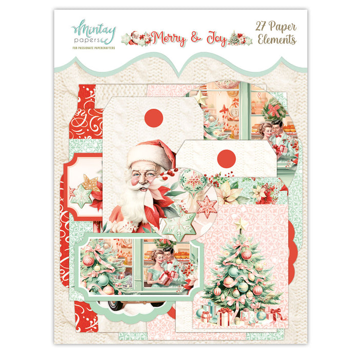 Mintay Merry & Joy Tags Paper Elements