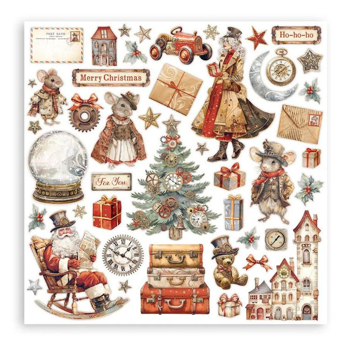 Stamperia Gear Up Christmas 12" x 12" Scrapbooking Paper Pad