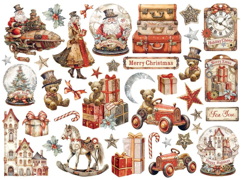 Stamperia Gear Up Christmas Assorted Die Cuts