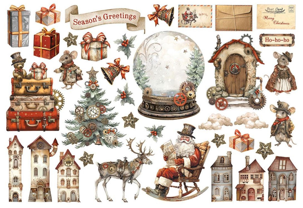 Stamperia Gear Up Christmas Ephemera