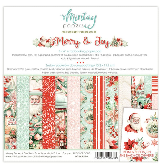 Mintay Merry & Joy 6" x"6 Paper Pad