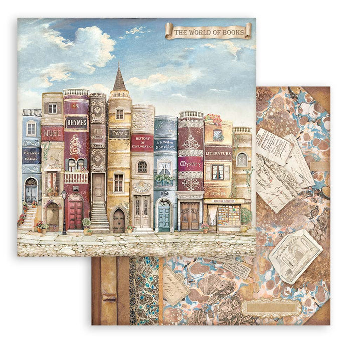 Stamperia Vintage Library 12" x 12" Scrapbooking Paper Pad