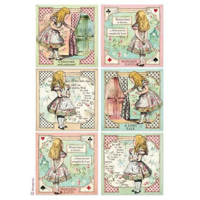 Stamperia Alice A4 Rice Paper Pack