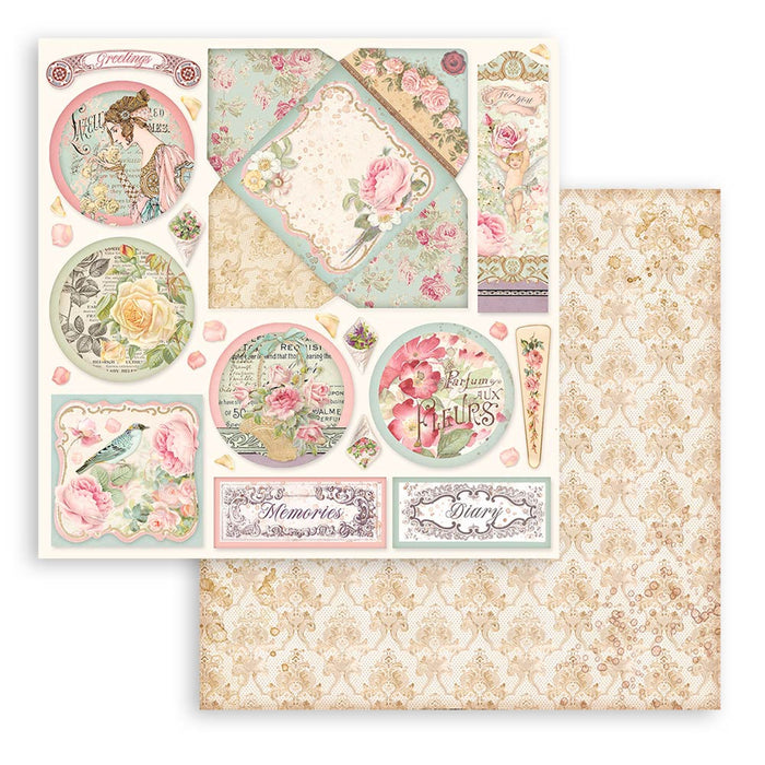 Stamperia Rose Parfum 12" x 12" Scrapbooking Paper Pad