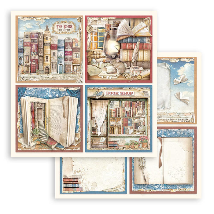 Stamperia Vintage Library 12" x 12" Scrapbooking Paper Pad