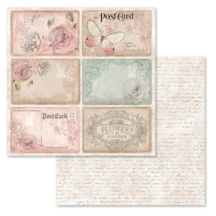 Stamperia Shabby Rose 8" x 8" Scrapbooking Paper Pad