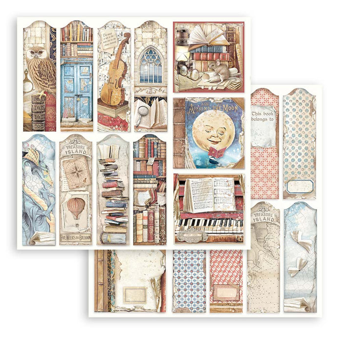 Stamperia Vintage Library 12" x 12" Scrapbooking Paper Pad