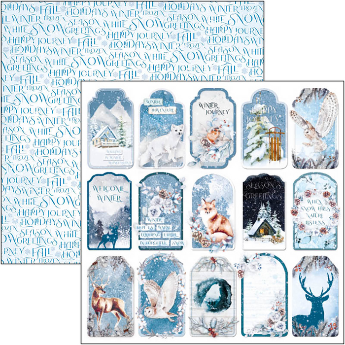 Ciao Bella Winter Journey 12x 12 Scrapbooking Paper Christmas