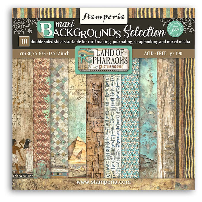 Stamperia Fortune 12" x 12" Maxi Backgrounds Selection Paper Pad