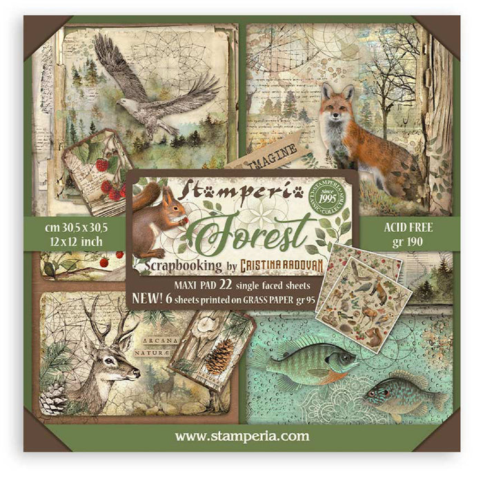 Stamperia Forest 12" x 12" Single Faced Maxi Paper Pad