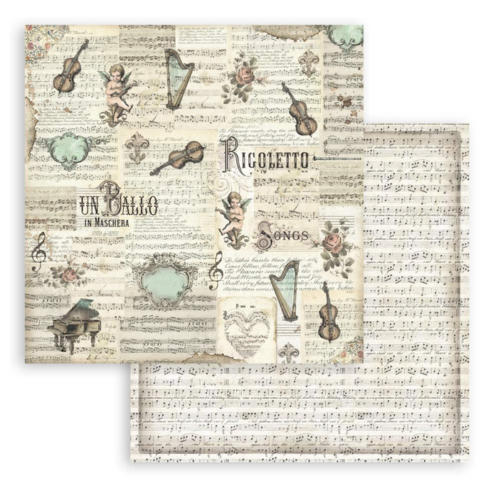 Stamperia Music 12" x 12" Scrapbooking Paper Pad