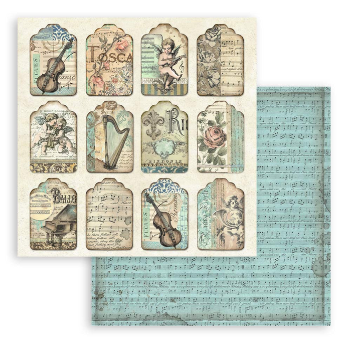 Stamperia Music 8" x 8" Scrapbooking Paper Pad